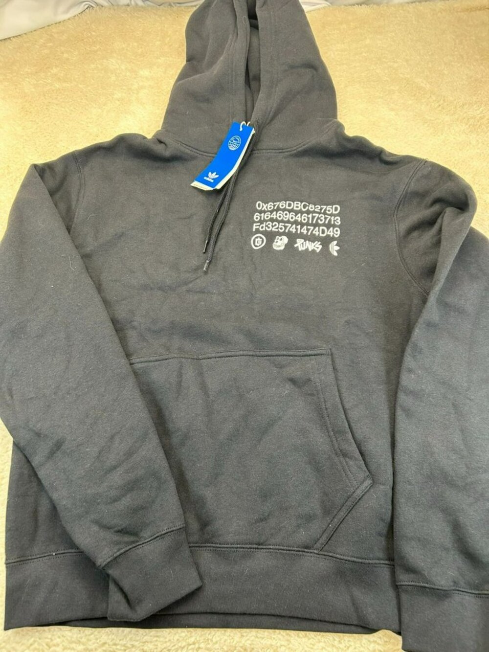 Adidas Originals Into the Metaverse Hoodie Mens M Black NWT Limited Bored Ape BA